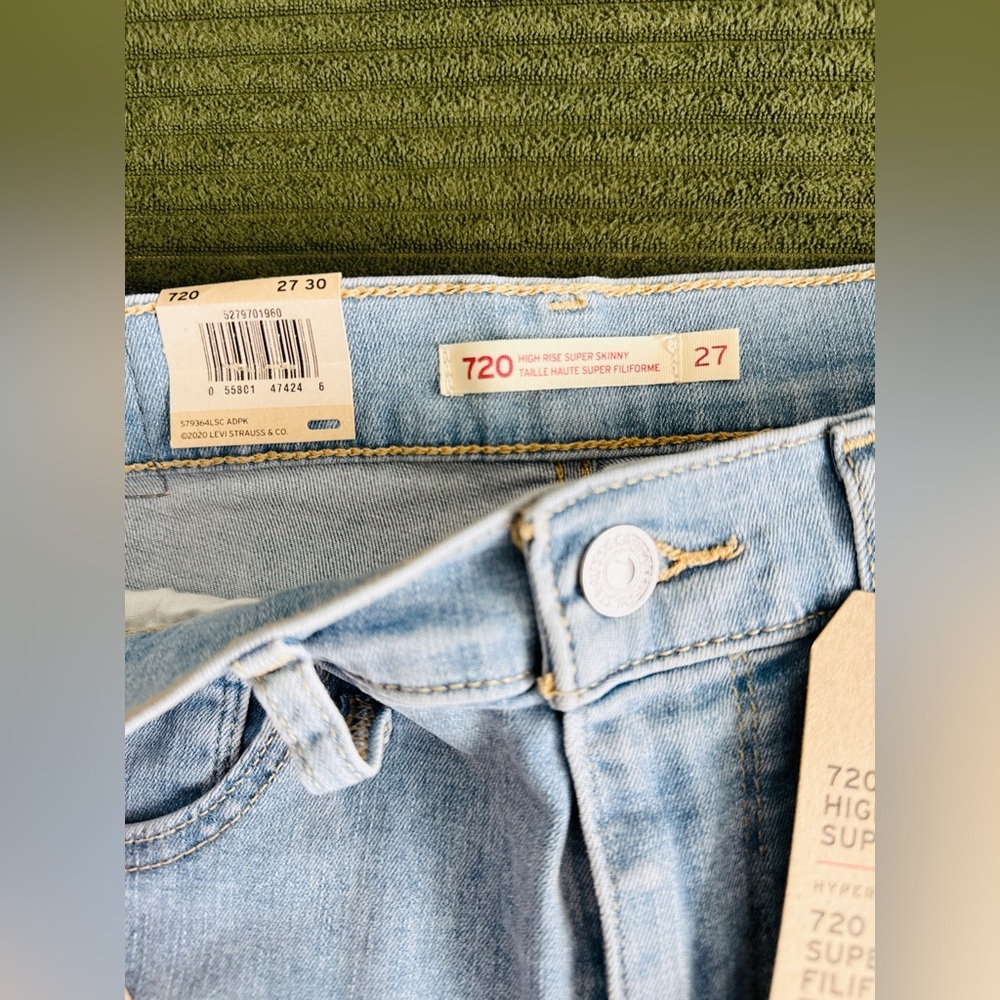 BRAND NEW WITH TAGS — Levi’s 720 High-Rise Super Skinny Jeans (Size 27) - Picture 7 of 10
